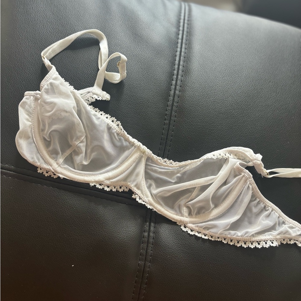 Sheer white bra